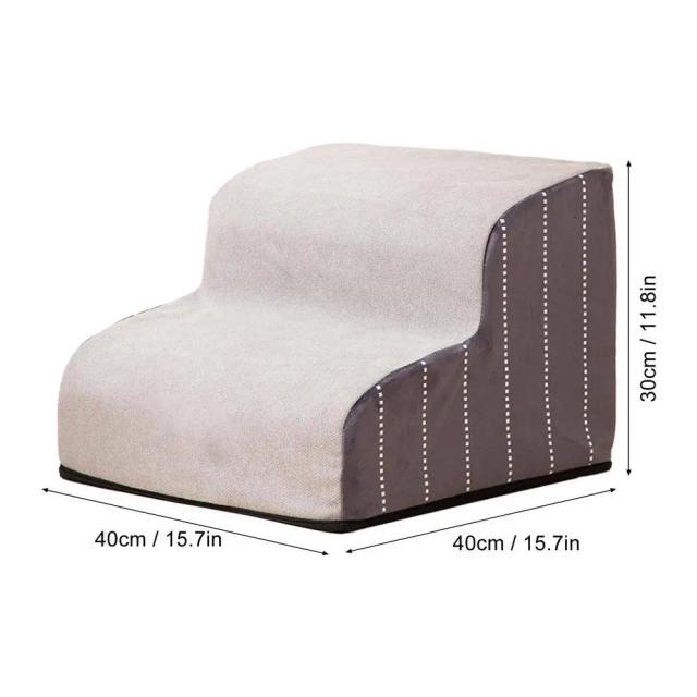 Rampa Antiderrapante para Cães e Animais de Estimação com 2 a 4 Degraus, Ideal para Sofás e Escadas, Suprimentos Removíveis e Duráveis