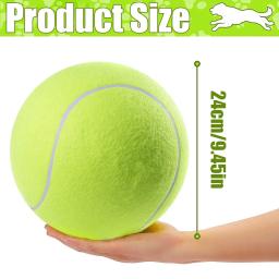 Bola de tênis inflável gigante para pet, Mastigar brinquedo para cachorro, brincadeiras interativas, grande e engraçado, 24cm - Image 2