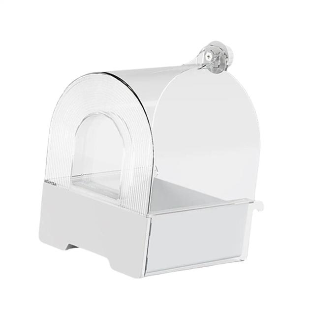 Bacia de Chuveiro para Pássaros Pequenos - Caixa de Banho Ideal para Periquitos, Canários e Papagaios