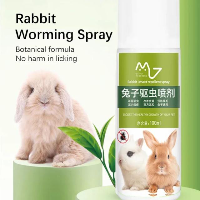 Conjunto Premium de Cuidados para Coelhos: Limpeza, Desodorização e Proteção com Spray Antielmíntico Externo