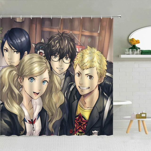 Cortinas de Chuveiro Persona 5: Acessórios e Divisórias Dobráveis para Banheiros Modernos