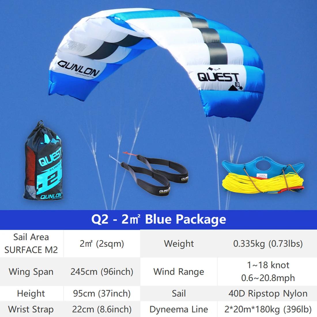 Kite de tração para iniciantes, Power Kite com conjuntos voadores, 2 Line Trainer, 9km, 2 ㎡ a 4 ㎡ - Image 1