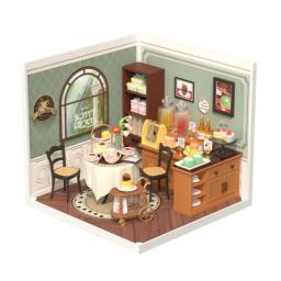 Robotime-DIY 3D Puzzle, Idea Modelo Supply Store Kit, LED Yum Burger, lazer Cheers Bar, Sweet Sips Tea, Home Presente - Image 6