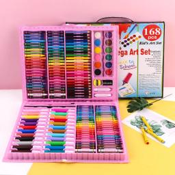 Multi Pintura Art Set para Meninos e Meninas, Marcadores de Aquarela, Crayons, Caneta De Água, Conjunto De Desenho, Ferramentas De Pintura Do Artista, Presentes De Aniversário, 168 Pcs - Image 4