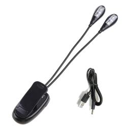 Iluminação de leitura de livro de viagem portátil de duas cabeças Mini LED Clipe Luz de leitura Lâmpada de leitura para LED Luz - Image 2