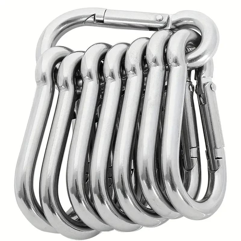304 Stainless Steel Spring Snap Hook, Chaveiro Fivela, Gancho de segurança resistente, Fivela de talha, Fivela de corrente, Pet ro, 300 Lbs - Image 1