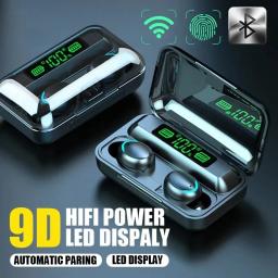 Auscultadores Bluetooth à prova d'água, estéreo 9D, graves altos, fones de ouvido esportivos, mãos livres, controle de toque, fones de ouvido sem fio Tws - Image 1