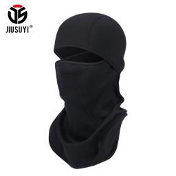 Inverno preto polar velo balaclava esqui máscara facial capa à prova de vento mais quente tático boné gorros capacete da bicicleta forro capuz chapéu - Image 1