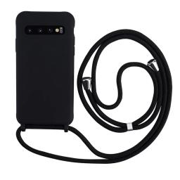 Crossbody colar cinta cordão cordão telefone caso, silicone macio TPU tampa traseira para Samsung Galaxy S10, S9, S10E, nota 10 Plus - Image 3