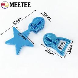 Meetee 2/5M 5 #   Fitas de zíperes de náilon com zíper slider puxar saco decoração bobina fechamentos kit de reparo de zíper diy acessórios de costura de vestuário - Image 3