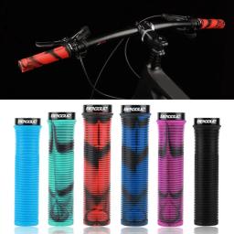 Punhos de guidão de bicicleta antiderrapante, impressão de camuflagem, borracha macia, punhos do guidão para MTB, bicicletas Bmx, design ergonômico - Image 3