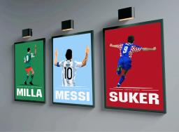 Sports Soccer Football Player Star Wall Art Poster, World Famous Idol Idol Canvas Pintura, coleção Mural, Print Pictures, Home Decor - Image 3