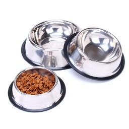 Tigelas de alimentação de aço inoxidável, tigela antiderrapante para cães, alimentador anti-queda durável para cães e gatos - Image 1