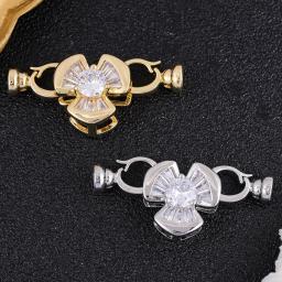 Juya-Conector banhado a ouro e prata para mulheres, fixadores 18K, fechos de fechamento, acessórios DIY, contas de bordado, joias - Image 1