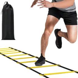 Escada de Agilidade Esportiva com Alça de Nylon Ajustável, Saltar, Velocidade, Fitness, Coordenação Corporal, Aquecimento, Equipamento de Treinamento, Futebol, Esportes - Image 1