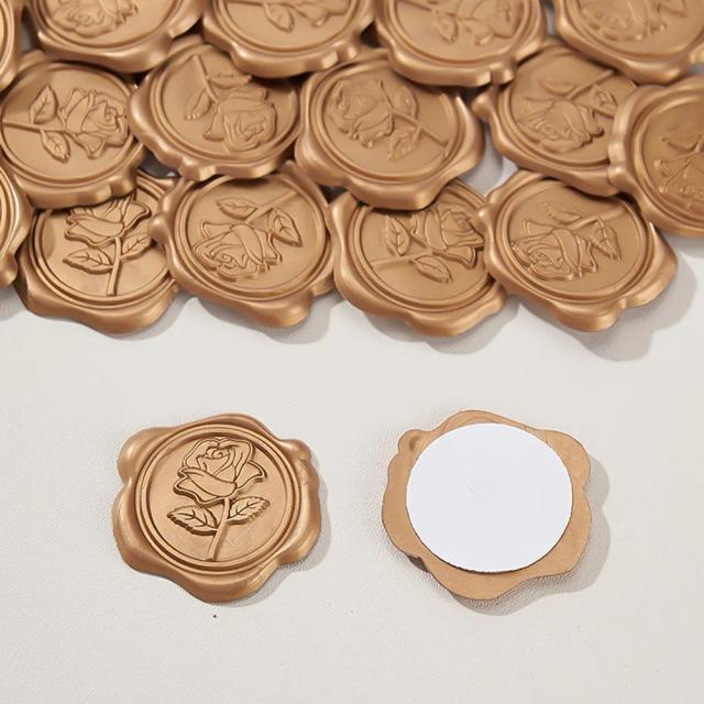 Etiquetas personalizadas para selos de cera em convites de casamento - 100 unidades