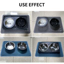 Tapete de alimentação para cães e gatos, grande, antiderrapante, impermeável, flexível, fácil de limpar, 24 "× 16" - Image 2