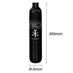 TUXING-Tanque De Ar De Alta Pressão, Cilindro De Fibra De Carbono, 0.5L, 500CC, 300Bar, 4500Psi, HPA Mergulho Autônomo, Rosca M18 * 1.5 - Image 6