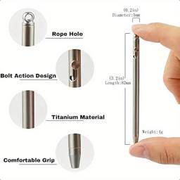 Portátil mini caneta de titânio edc gadget personalidade ao ar livre assinatura criativa caneta - Image 3