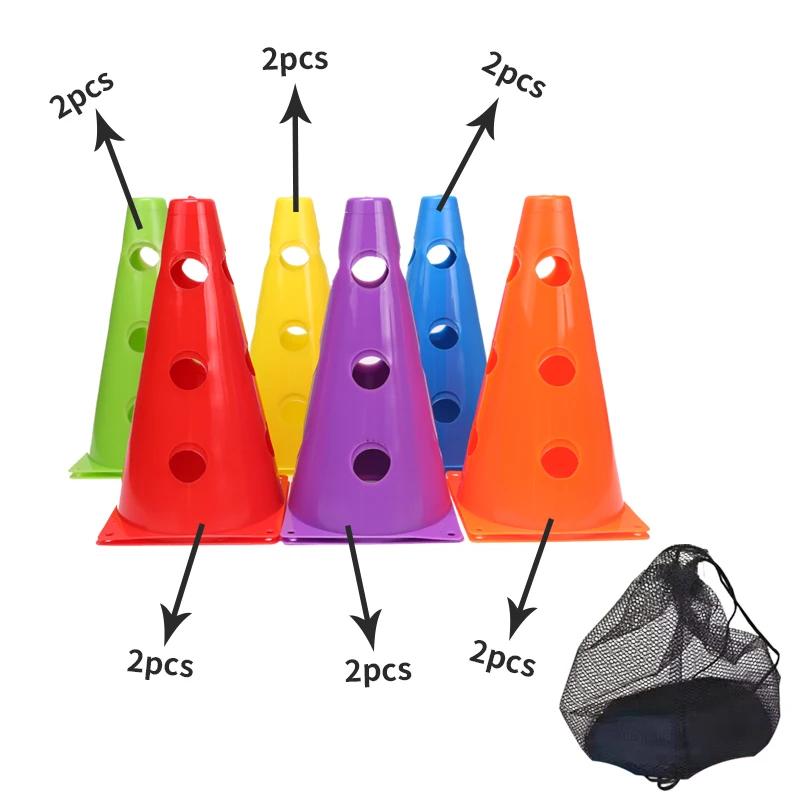 Futebol Agility Training Sport com Buraco, Durável Mark Cones, 12Pcs, 18Pcs, 24Pcs, 30Pcs, 36Pcs - Image 1