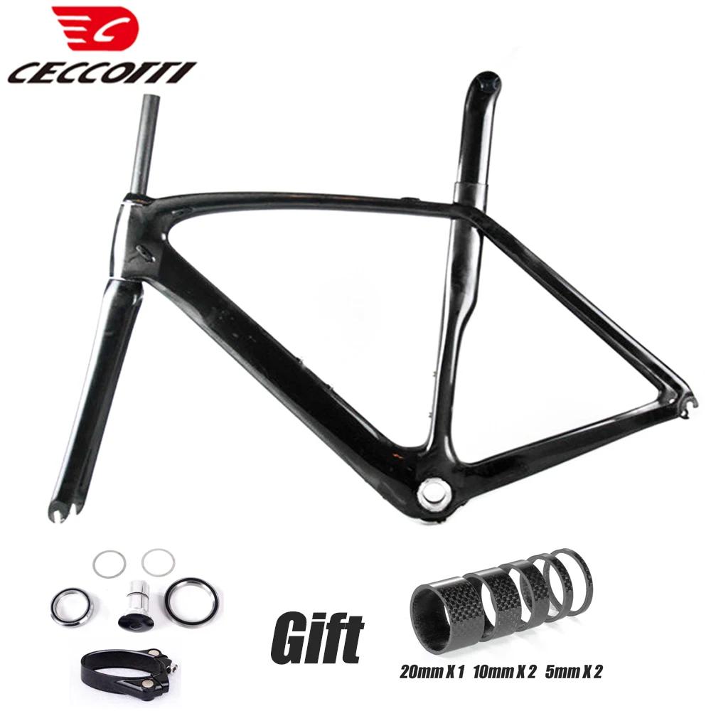 CECCOTTI-quadro de bicicleta colorido personalizado cor congelada quadro de carbono preço de fábrica quadro de bicicleta de estrada - Image 1