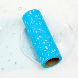 Decoração de Festa de Malha Estrela e Lua, American Net, Lantejoulas, Palco Tulle, 15cm x 10cm Tamanho - Image 6
