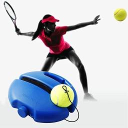 Prática de Ténis Aids Base com Corda Elástica, Bolas de Rebound, Treinador, Melhorar Habilidades, Esportes ao ar livre, Parceiro de Treino Solo - Image 1