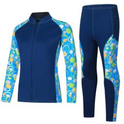 Terno de mergulho em neoprene masculino, fato para surf e pesca submarina, Jaqueta e calça, Fato para surf e kitesurf, 3mm, roupa molhada - Image 3