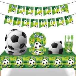 Copo de papel e Prato Guardanapos para Decoração de Aniversário, Jogo de Labirintos, Futebol, Futebol, Tema Esportivo, Presentes para Crianças - Image 3