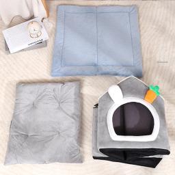 Casa dobrável interior para cães e gatos, sofá quente, canil, tapete de cama para pequeno, médio, grande, caverna de cachorro, ninho de gatos, produtos para animais, inverno - Image 5