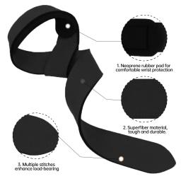 Alças De Pulso De Levantamento De Peso Com Neoprene, Amortecido Acolchoado, Algodão Suporte De Pulso, Proteção De Fitness, Ginástica Treinamento De Força - Image 4