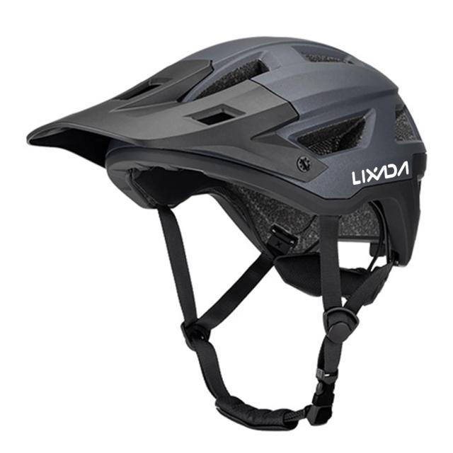 Capacete Lixada-Bike com Viseira Removível e Ajuste Dial - Ideal para Ciclismo em Estrada e Mountain Bike com 14 Aberturas de Ventilação (55-61cm)