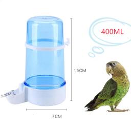 400ml alimentador de pássaros automático recipiente de bebida de água papagaio dispensador de armazenamento de alimentação gaiola pássaros waterer suprimentos para animais de estimação - Image 2