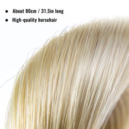 NAOMI-Cauda de Cabelo Mongol Cavalo para Violino Bow Horsehair, Natural Genuine Cavalo, Melhor para Replacment Arco, Grau AAA, 80cm Comprimento, 250g, 4/4-1/8 - Image 5
