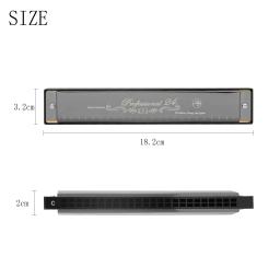 Harmonica C Tone Tremolo para iniciantes, instrumentos de sopro, órgão bucal, presente para adultos e crianças, 24 buracos - Image 4