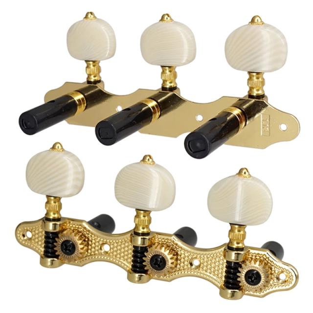 Cabeça de Máquina de Guitarra Acústica com Tuning Pegs 3L3R - Chaves e Acessórios de Substituição 1:18