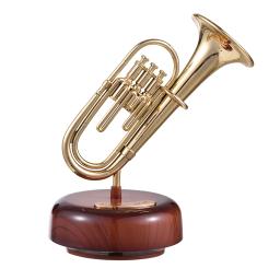 Caixa de música wind up musicbox girando caixa de música base rotação bronze vento instrumento réplica artware presente para o aniversário natal - Image 2