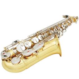 Saxofone Alto SLADE-Eb com estojo de couro, eletroforético ouro, E Flat Sax, instrumento de sopro Musical, palhetas peças, alta qualidade - Image 4