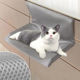 Rede dobrável para gatos, Fácil de ajustar a cama da janela, Assento resistente macio para dormir confortável, Pet Supplies confortável, Gabinete - Image 4