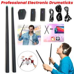 Baquetas eletrônicas profissionais, baquetas de ar portáteis, bateria virtual, instrumentos musicais para iniciantes e adultos - Image 1