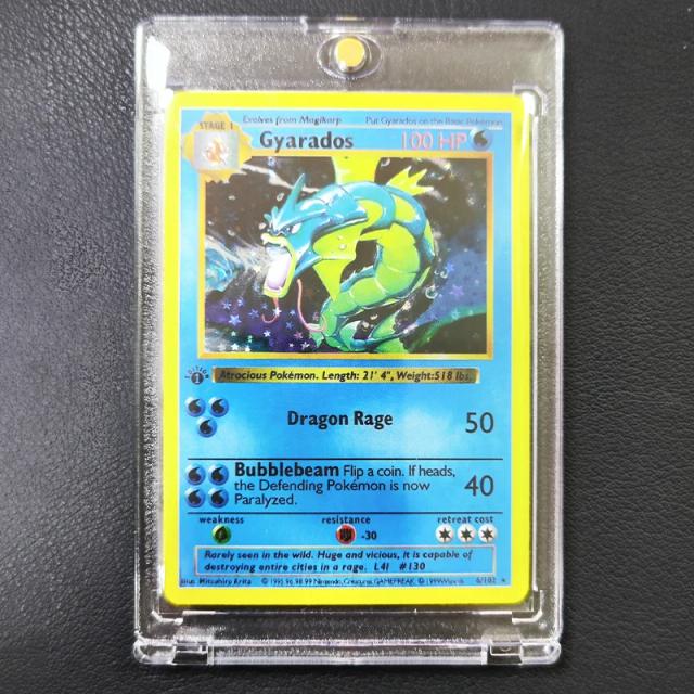 Cartões Colecionáveis Pokémon DIY 1996 1ª Edição Charizard Blastoise PTGC Brilhantes