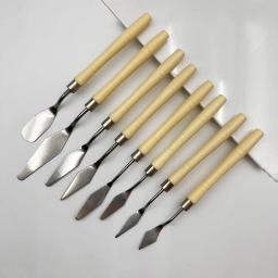 Pintura Faca Conjunto com Espátula de Aço Inoxidável, Facas Paleta, Versátil Art Paint, Raspadores De Mistura, 8 PCs - Image 3