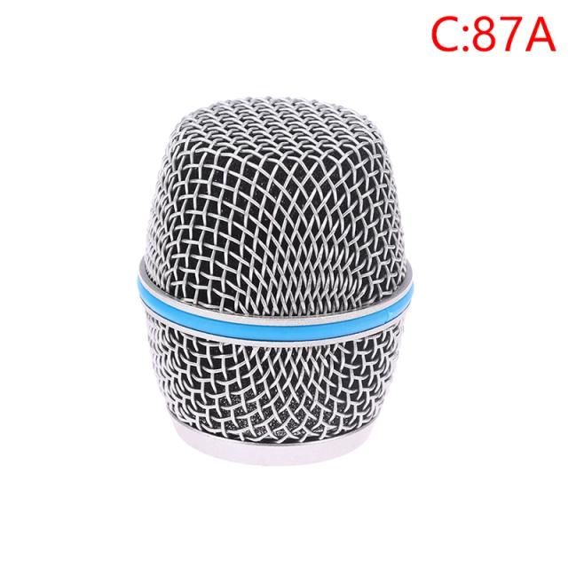 Microfone de Cabeça Substituição para ForShure-Beta com Aço Mesh Grill - Acessórios DIY para Modelos 58A e 87A