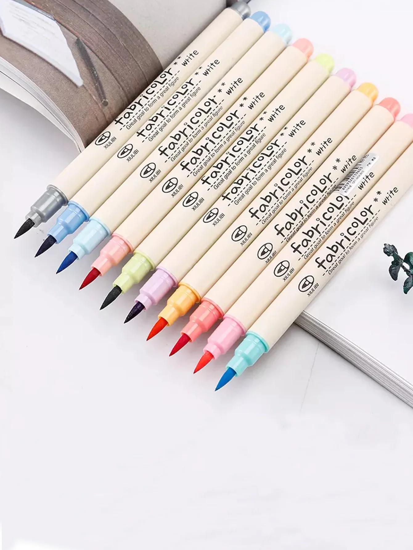 Bview Art 10 Cores Aquarela Escova Marcadores Caligrafia Canetas Soft Brush Marcador para colorir - Image 1