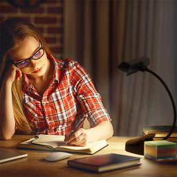 Música recarregável Stand Light, Clip On Reading Light, Cabeceira Noite, USB Book Lamp, 3 cores, 19 LED - Image 6