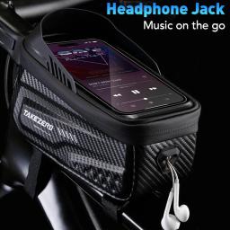 Newboler saco de bicicleta ciclismo superior tubo dianteiro quadro saco à prova dwaterproof água 6.5 polegadas caso telefone armazenamento tela toque mtb estrada saco - Image 5