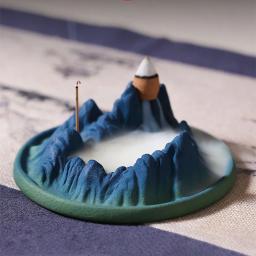 Molde de silicone para concreto criativo montanha e rio forma queimador de incenso doméstico jesmonite inserção decoração molde - Image 3