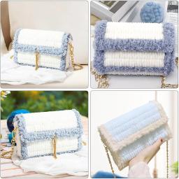 Pano de malha plástica para mulheres Bolsa DIY Artesanato Trava Gancho Folhas de Material de Tecelagem Artesanato de Gancho de Grade Fabricação de Bolsas Acessórios de costura - Image 6