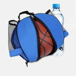 Bolsa de ombro de malha redonda portátil, Sacos de bola de futebol, Alça de ombro removível, Gancho com zíper, Esportes ao ar livre - Image 4