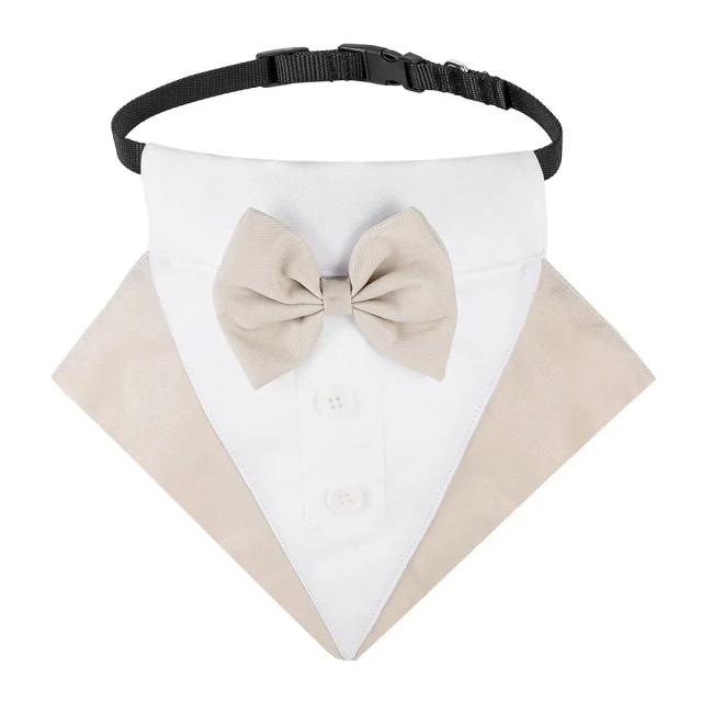 Bandana e Gravata Borboleta para Cães: Traje Elegante para Casamentos e Eventos Formais